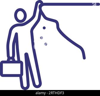 Symbol für Klippenlinie Stock Vektor