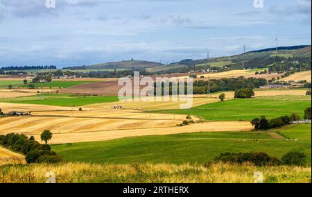 September: Blick auf die Sidlaw Hills und das Strathmore Valley in Dundee, Schottland Stockfoto