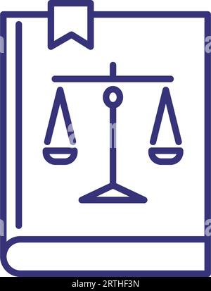 Symbol für die Konzeptlinie des Regelbuchs Stock Vektor