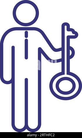 Symbol für die Geschäftsschlüsselzeile Stock Vektor