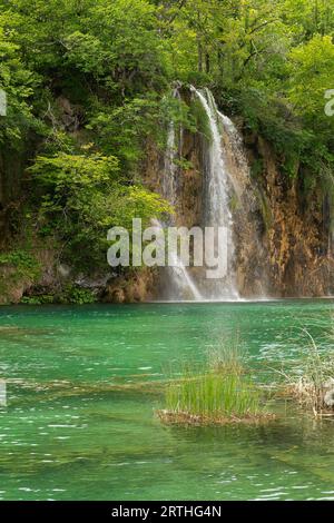 Landschaft im Nationalpark Plitvicer Seen in Kroatien. Stockfoto