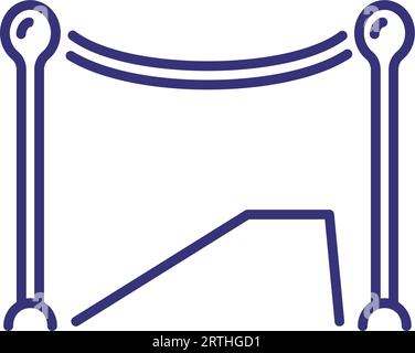 Rotes Teppichzeilensymbol Stock Vektor