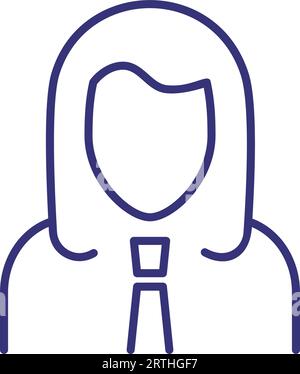 Liniensymbol für Geschäftsfrau Stock Vektor