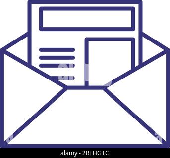 Zeilensymbol des Newsletters Stock Vektor