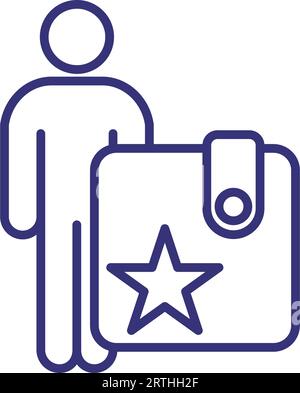 Symbol für VIP-Client-Zeile Stock Vektor