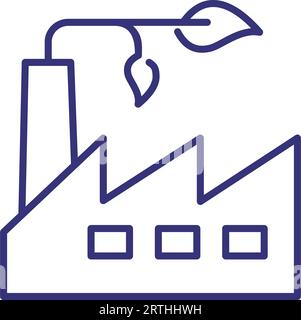 Grünes Symbol für Werkslinie Stock Vektor