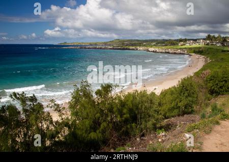 Küstenlandschaft auf dem Kapalua Coastal Trail auf Maui, Hawaii, USA Stockfoto