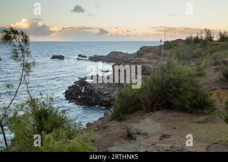 Abend an der Nordküste von Maui, Hawaii, USA Stockfoto