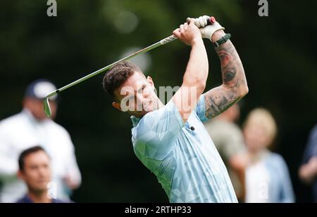 Gaz Beadle während des Pro-am vor der BMW PGA Championship 2023 im Wentworth Golf Club in Virginia Water, Surrey. Bilddatum: Mittwoch, 13. September 2023. Stockfoto