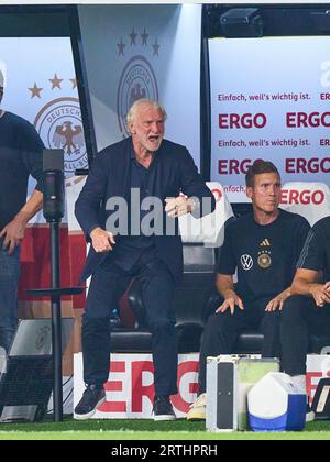 Rudi Völler, Voeller (DFB interniert Trainer und DFB Sportdirektor), Hannes Wolf, Assistenztrainer DFB im Freundschaftsspiel DEUTSCHLAND - FRANKREICH 2-1 DEUTSCHLAND - FRANKREICH 2-1 Vorbereitung auf die Europameisterschaft 2024 in Deutschland, Saison 2023/2024, am 12. September 2023 in Dortmund, Deutschland. © Peter Schatz / Alamy Live News Stockfoto