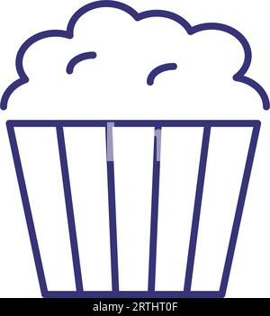 Symbol für Popcorn-Linie Stock Vektor