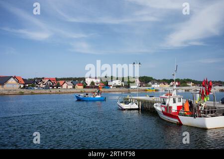 Hafen in Kuznica, Ferienort auf der Halbinsel Hel in Polen Stockfoto