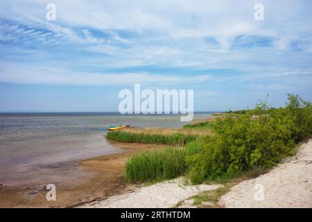 Puck Bay Shore auf der Halbinsel Hel in Jastarnia, Polen Stockfoto