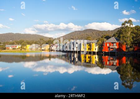 Lake Crackenback auf ein Herbstnachmittag in New South Wales, Australien Stockfoto