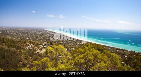 Murray's Lookout auf der Arthurs Seat Tourist Rd mit Blick auf die Mornington Peninsula, Victoria, Australien Stockfoto