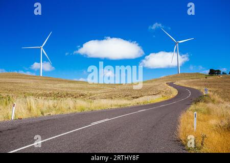 Ein Windpark nahe der Stadt Dalgety, New-South.Wales, Australien Stockfoto