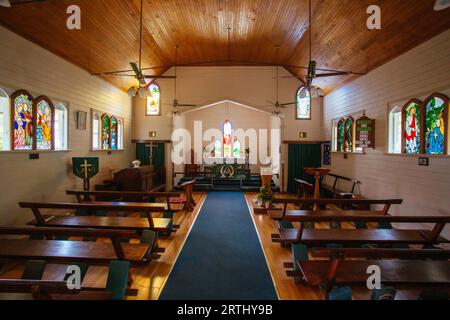 Kuranda, Australien, Juni 27 2016: St Saviour's Anglican Church in der ländlichen Gemeinde Kuranda in Queensland, Australien Stockfoto