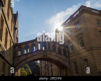 Sonnenaufgang, Bridge of Sighs, New College Lane, Oxford, Oxfordshire, England, Großbritannien, GB. Stockfoto