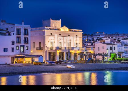 Blick auf Cadaqués, Alt Empordà comarca, Girona, Katalonien, Spaind Stockfoto