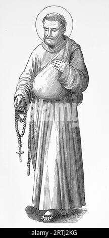 St. Felix von Cantalice. Gravur von Lives of the Saints (Mai) von Sabin Baring-Gould, 1897. Stockfoto