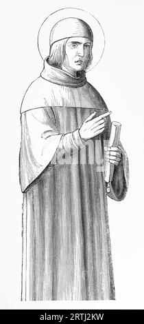 St. Ivo von Chartres (auch Ives, Yves oder Yvo) Bischof von Chartres aus dem 11. Jahrhundert, Frankreich. Gravur von Lives of the Saints (Mai) von Sabin Baring-Gould, 1897. Stockfoto