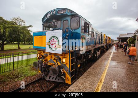 Cairns, Australien, Juni 27 2016: Die berühmte Kuranda Scenic Railway beginnt an der Freshwater Station in Cairns, Queensland, Australien Stockfoto