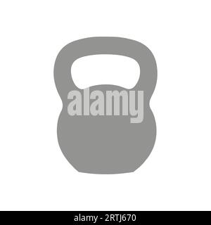 Metallkettlebell im flachen Stil, Vektorillustration. Stock Vektor