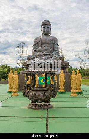 Buddha-Statue, die als Amulette der Buddhismus-Religion in Foz do Iguaçu, Brasilien Stockfoto