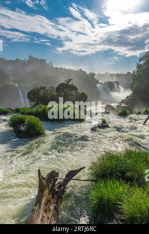 Die Cataratas des (Iguazu) Iguacufälle befindet sich auf der Grenze zwischen Brasilien und Argentinien Stockfoto