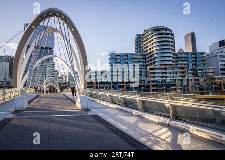 Melbourne, Victoria, Australien am 14. Mai 2016, Seafarers footbridge Stockfoto