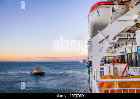 Melbourne, Victoria, Australien am 3. Mai 2016: Das Schiff New Spirit of Tasmania, das von Devonport aus in Port Melbourne ankommt Stockfoto