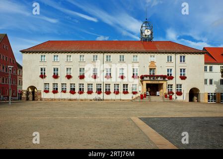 Markt der hansestadt Anklam in Deutschland Stockfoto