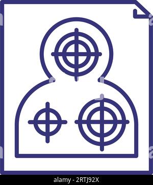 Symbol für die menschliche Ziellinie Stock Vektor