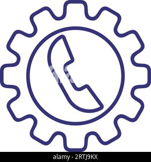 Symbol für Anrufverwaltungsleitung Stock Vektor