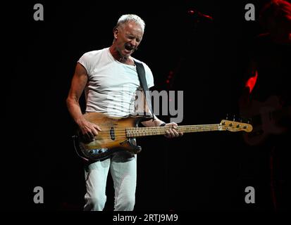 Hollywood, FL, USA. September 2023. Sting spielt während der My Songs Tour im Hard Rock Live im Seminole Hard Rock Hotel & Casino am 12. September 2023 in Hollywood, Florida. Quelle: Mpi04/Media Punch/Alamy Live News Stockfoto