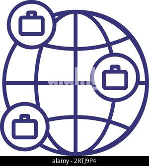 Symbol für globalen Geschäftsbereich Stock Vektor