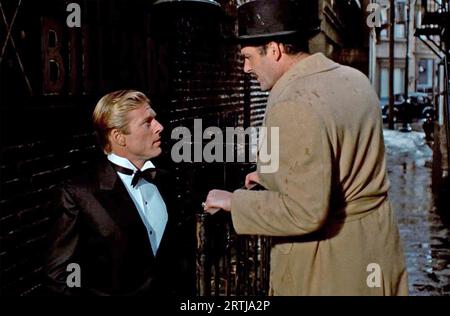 DER STING 1973 Universal Pictures Film mit Robert Redford links und Robert Shaw Stockfoto