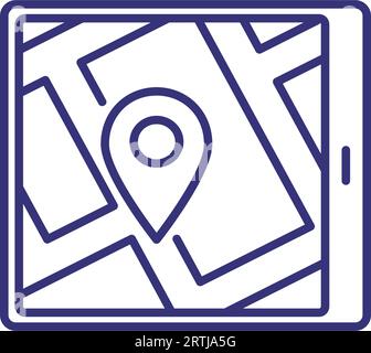 Symbol Navigator-Zeile. Markieren Sie den Zeiger auf dem Gadget-Bildschirm Stock Vektor