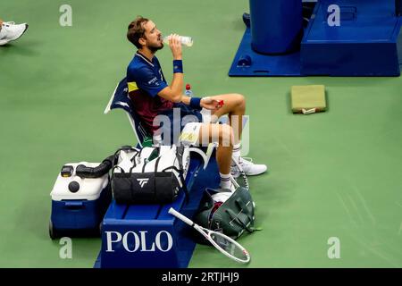 Daniil Medvedev (RUS), der bei den Men's Singles Finals beim US Open Tennis 2023 antrat Stockfoto