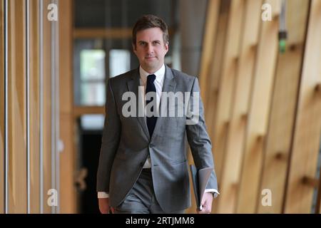 Edinburgh Scotland, UK, 13. September 2023. Daniel Johnson Scottish Labour im schottischen Parlament. Credit sst/Alamy Live-Nachrichten Stockfoto