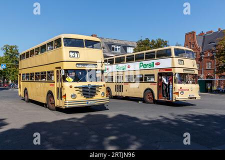 Oldtimer-Busse auf dem Tag des offenen Denkmals in Berlin 2023 Stockfoto