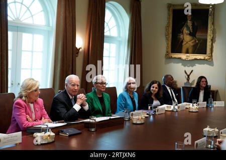 Washington, Usa. September 2023. US-Präsident Joe Biden und First Lady Jill Biden treffen sich am Mittwoch, den 13. September 2023, im Weißen Haus in Washington. Foto von Yuri Gripas/UPI Credit: UPI/Alamy Live News Stockfoto