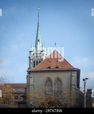 Kirche Saint-Francois (reformierte Kirche St. Francis) - Lausanne, Schweiz Stockfoto