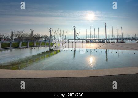 Place de la Navigation Square - Lausanne, Schweiz Stockfoto