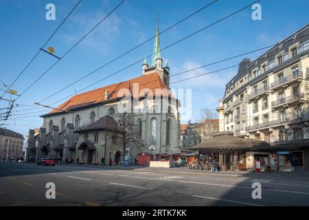 Kirche Saint-Francois (reformierte Kirche St. Francis) - Lausanne, Schweiz Stockfoto