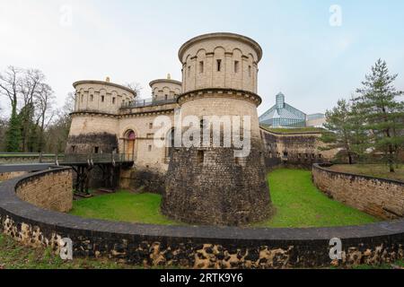 Fort Thungen und Mudam Luxembourg Museum - Luxemburg-Stadt, Luxemburg Stockfoto