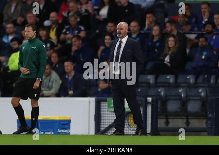 Der schottische Trainer Steve Clarke während des 150th Anniversary Heritage Matches zwischen Schottland und England im Hampden Park, Glasgow, am Dienstag, den 12. September 2023. (Foto: Mark Fletcher | MI News) Credit: MI News & Sport /Alamy Live News Stockfoto