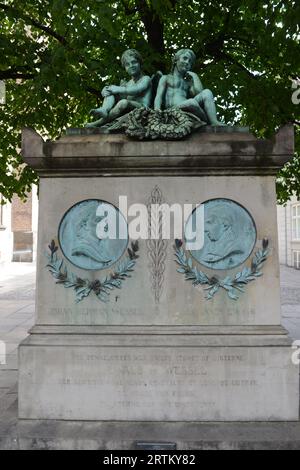 Johannes Ewald und Johan Hermann Wessel Memorial in Kopenhagen, Dänemark. Stockfoto