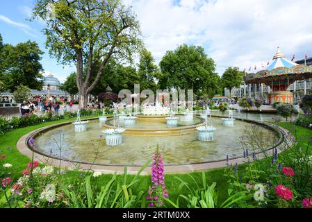 Tivoli-Gärten und Vergnügungspark in Kopenhagen, Dänemark. Stockfoto