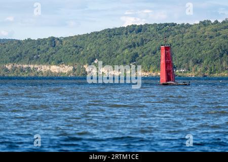 Nachmittagsbild des südlichen Endes des Cayuga Lake in der Nähe von Ithaca New York. Stockfoto